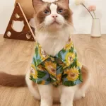 Sunflower Print Pet Shirt