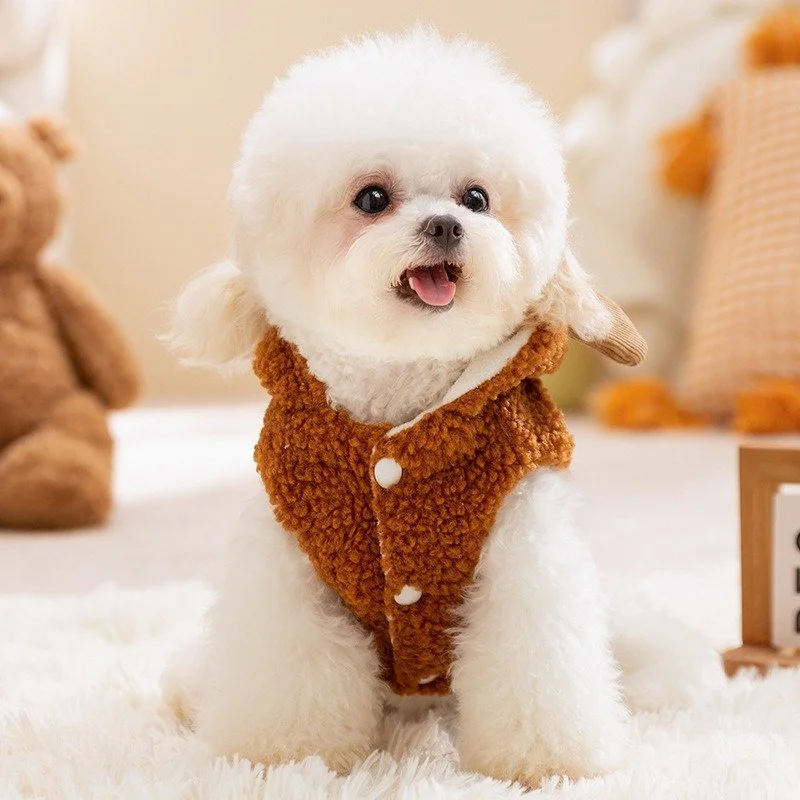 Pet Sleeveless Teddy Hoodie for Dogs