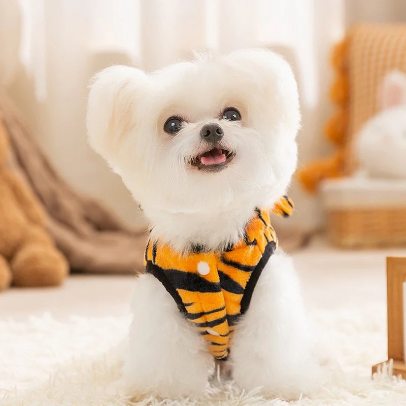 Leopard Print Fleece Pet Vest for Small & Medium Dogs