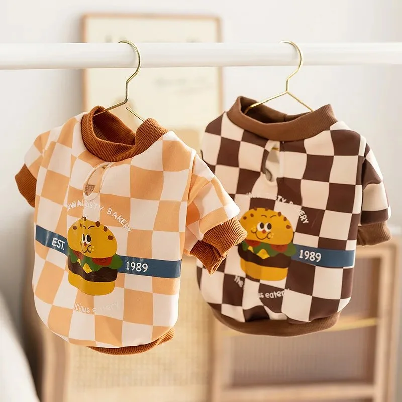 Pet Checkered Hoodie Pullover for Dogs