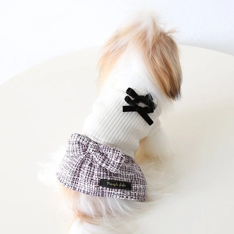 Adorable Patchwork Woolen Dress