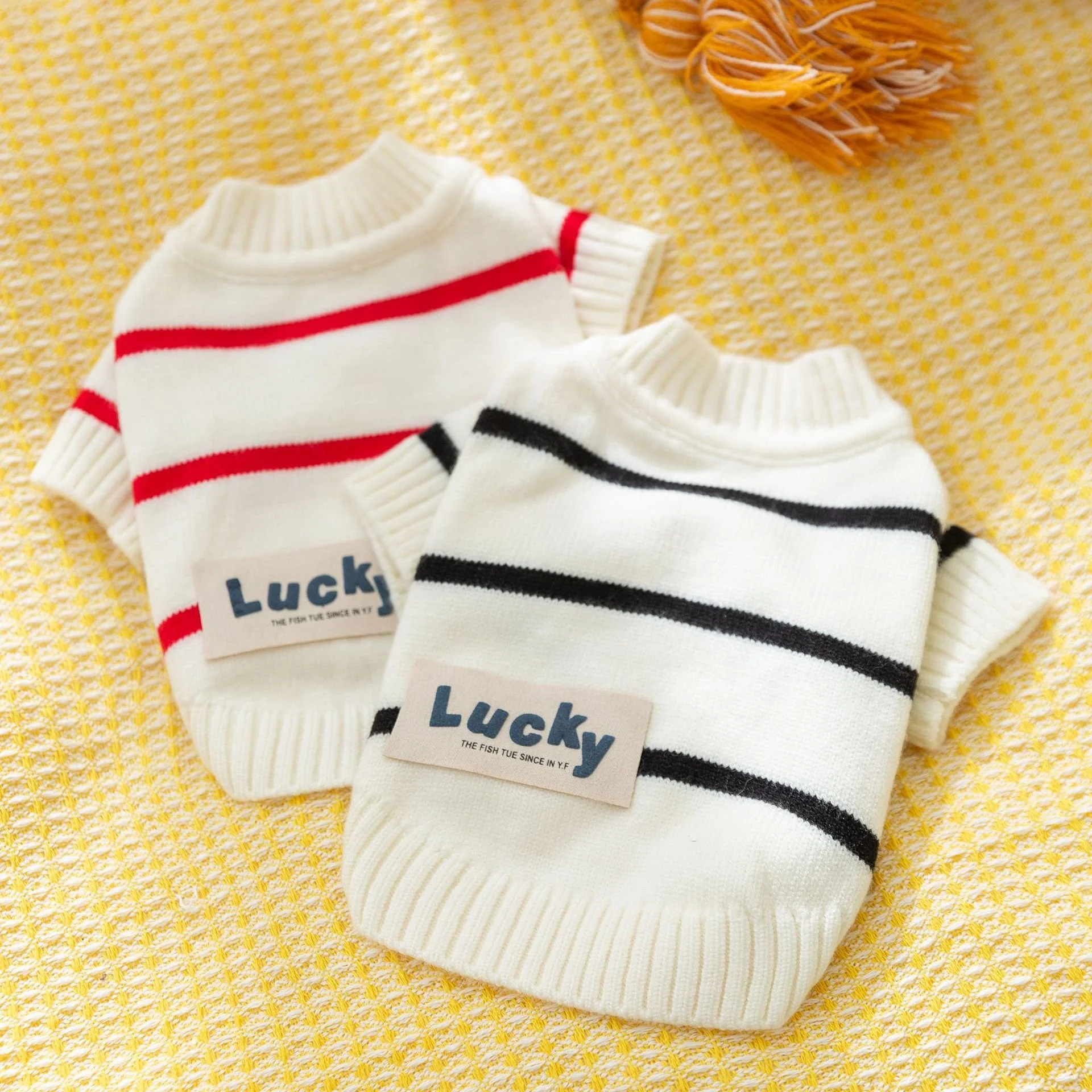 Cozy Striped Winter Sweater for Small Dogs & Cats