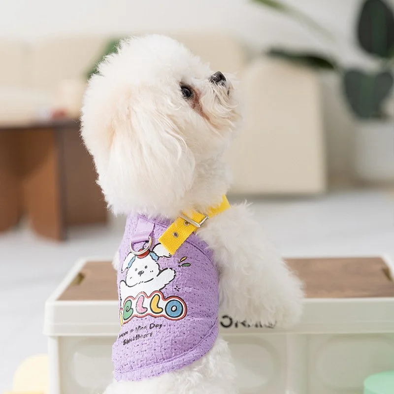 Adorable Cartoon Dog Tank Top for Small Dogs