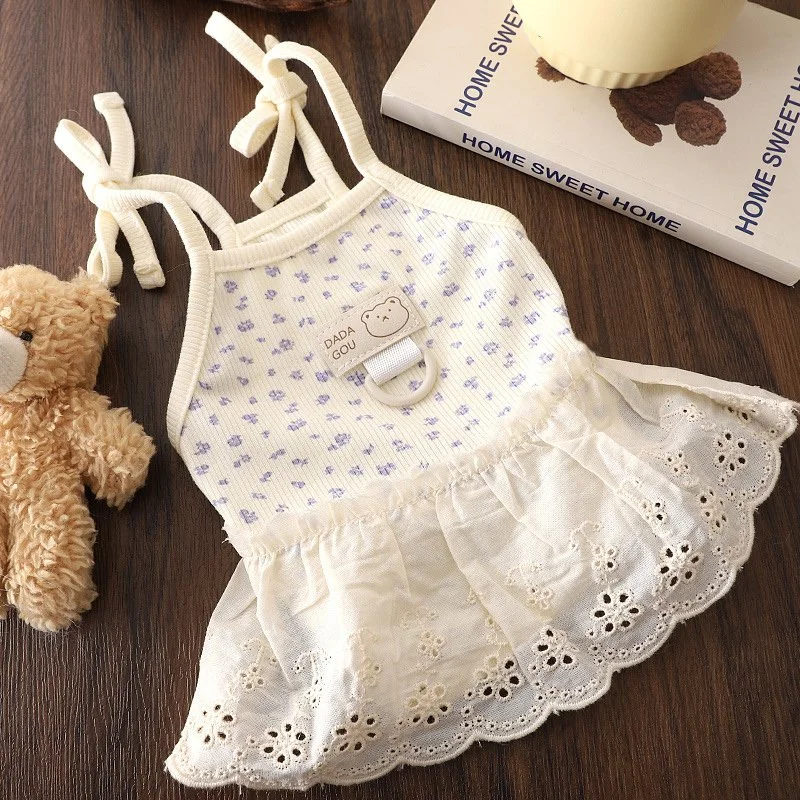 Floral Mesh Dog Dress