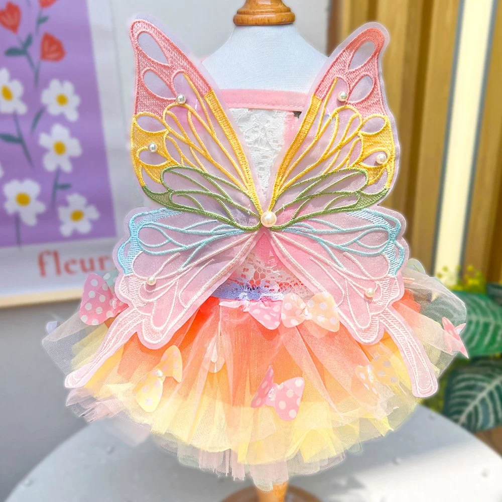Rainbow Butterfly Dog Dress