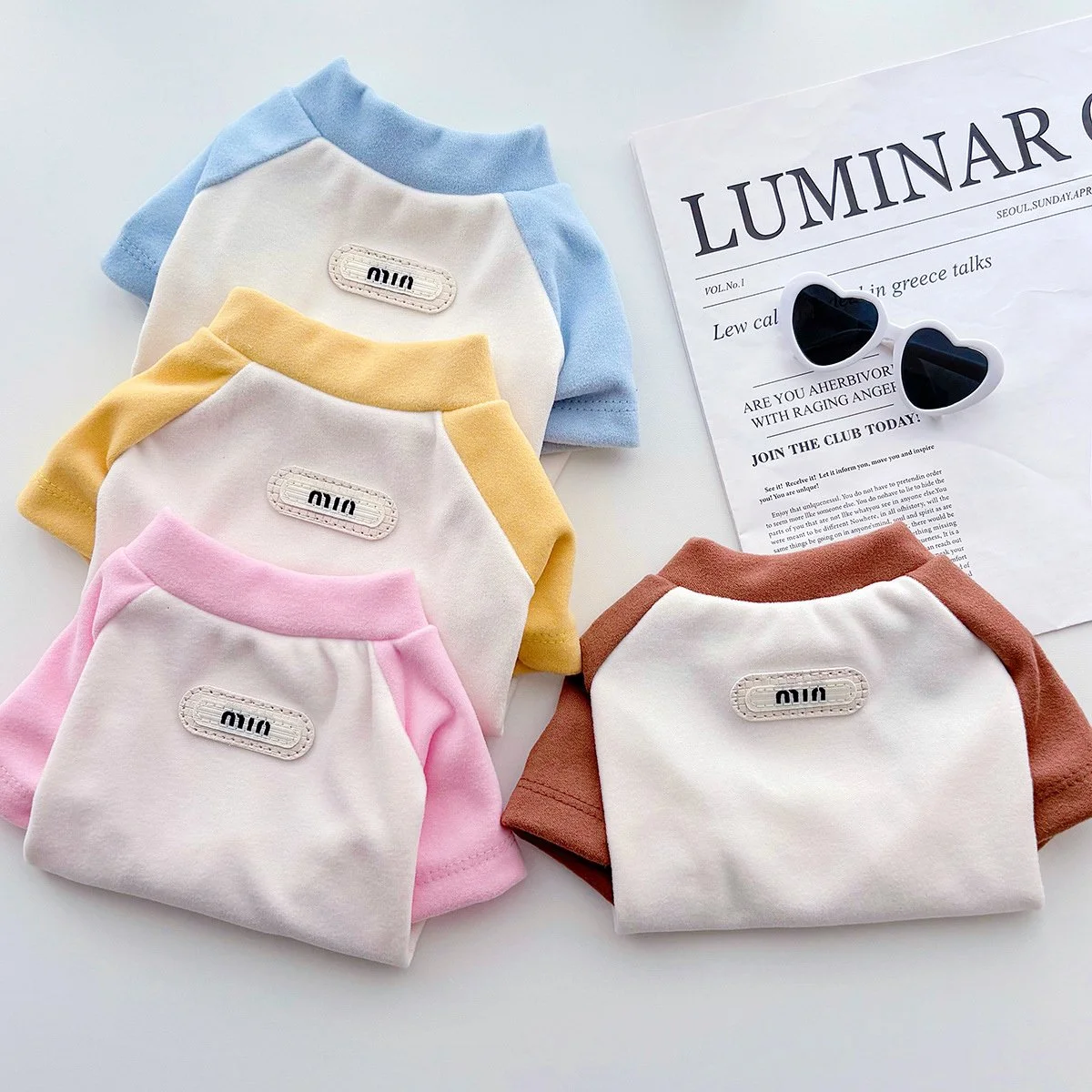 Soft Pet T-Shirt for Small Dogs and Cats – Half High Collar Spring Wear