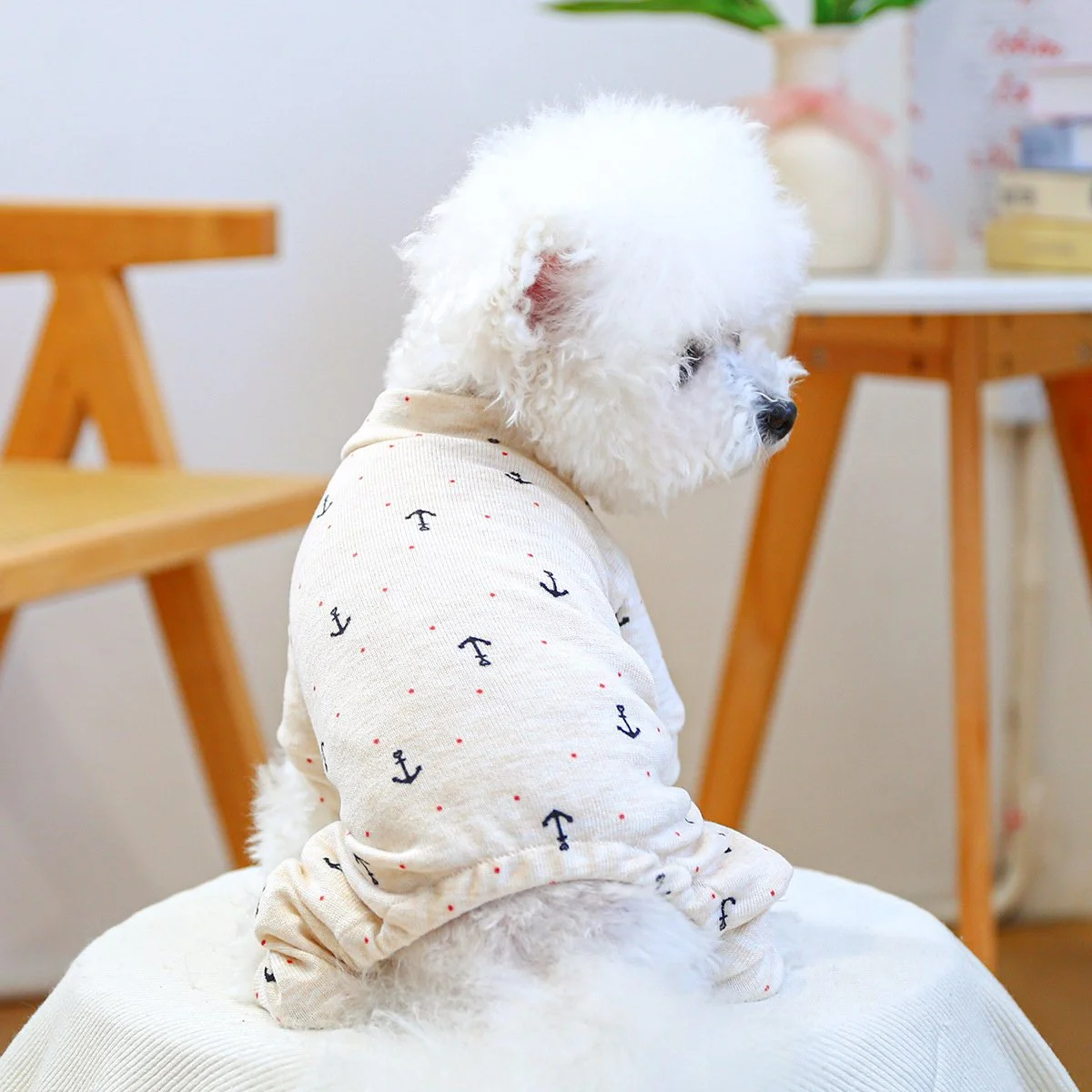 Lightweight Summer Dog Jumpsuit with Four-Legged Design – Cooling Pajamas for Small Dogs