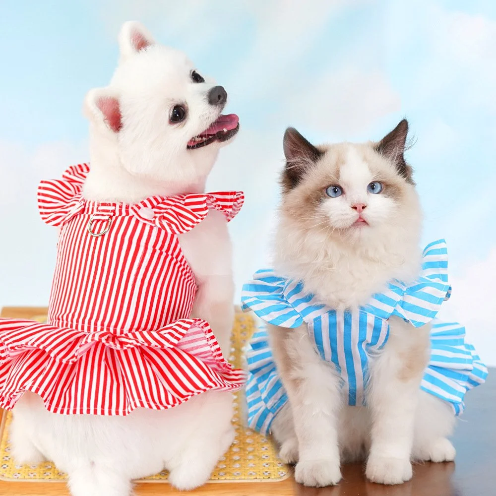 Striped Tulle Dog & Cat Clothes for Small & Medium Pets