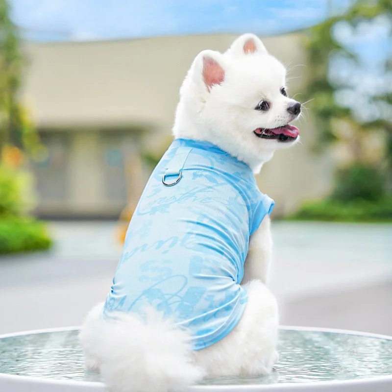 Cooling Ice Silk Dog Sweatshirt – Soft Summer Vest for Small Dogs