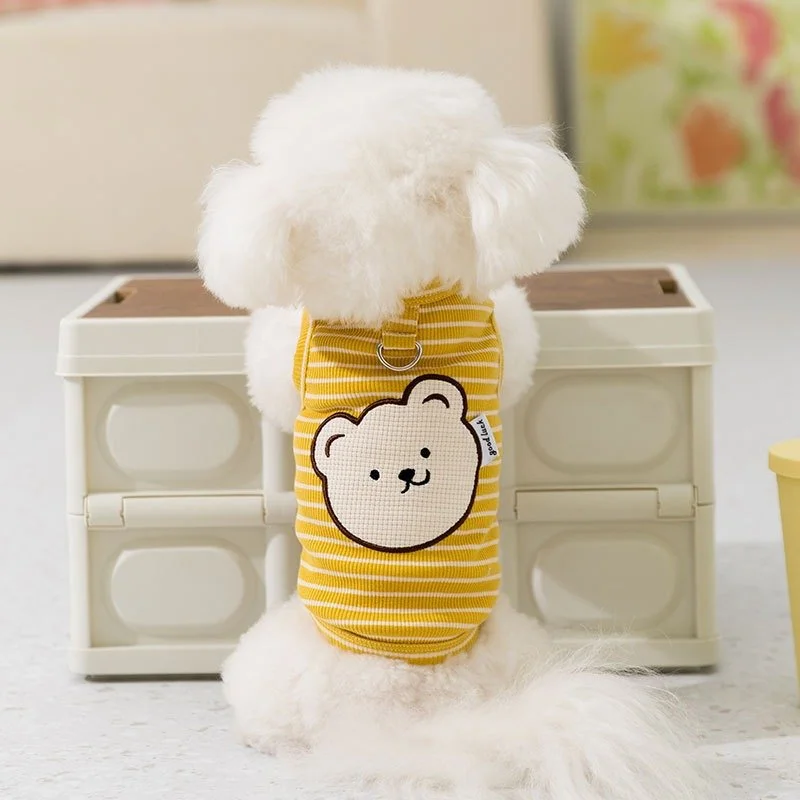 Striped Cartoon Dog Vest