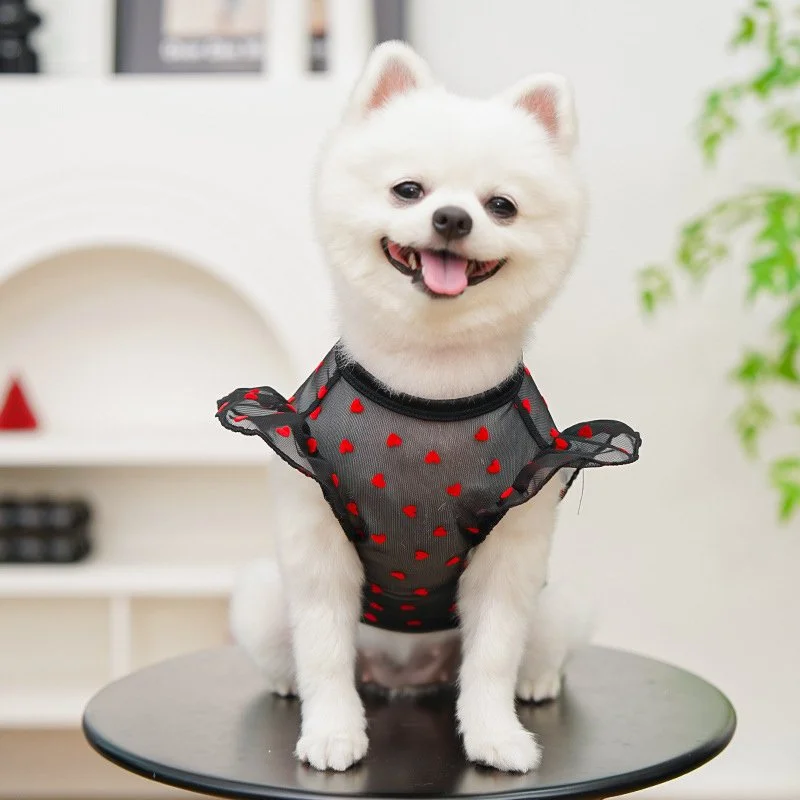Breathable Mesh Summer Pet Vest with Flying Sleeves