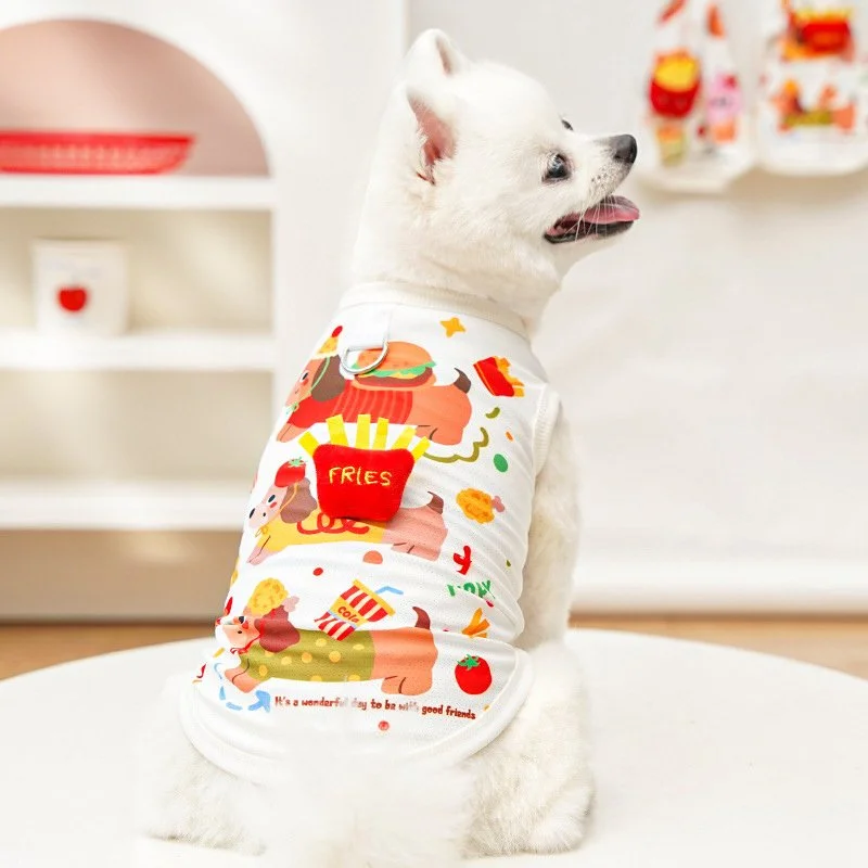 3D Cartoon Dog Vest