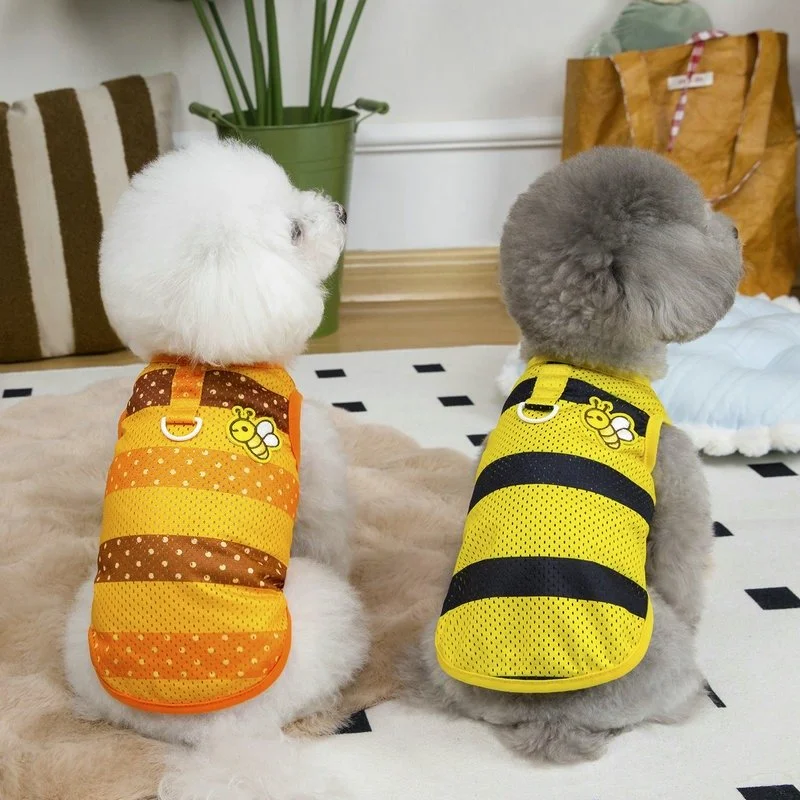Bee Striped Dog Summer Vest