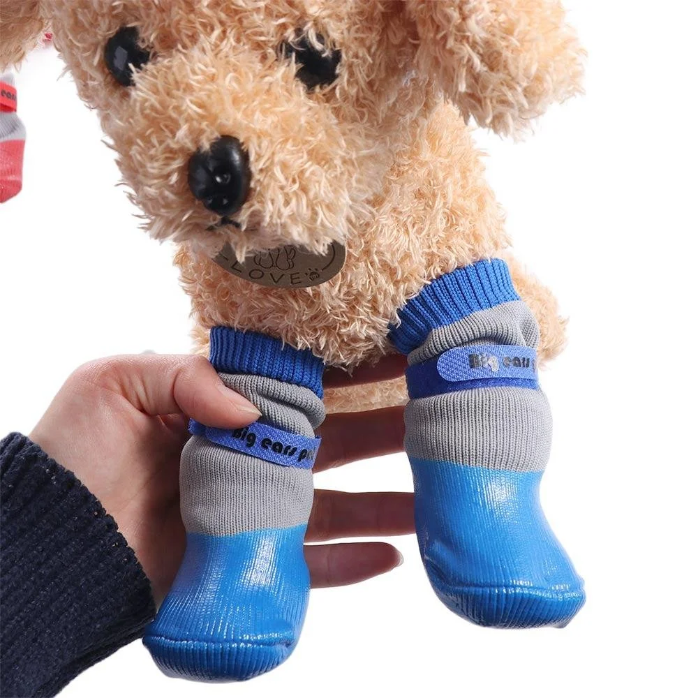 4pcs Waterproof Dog Socks Shoes