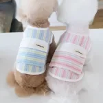 Cooling Striped Summer Vest with Ice Pack Pocket for Small Dogs & Puppies
