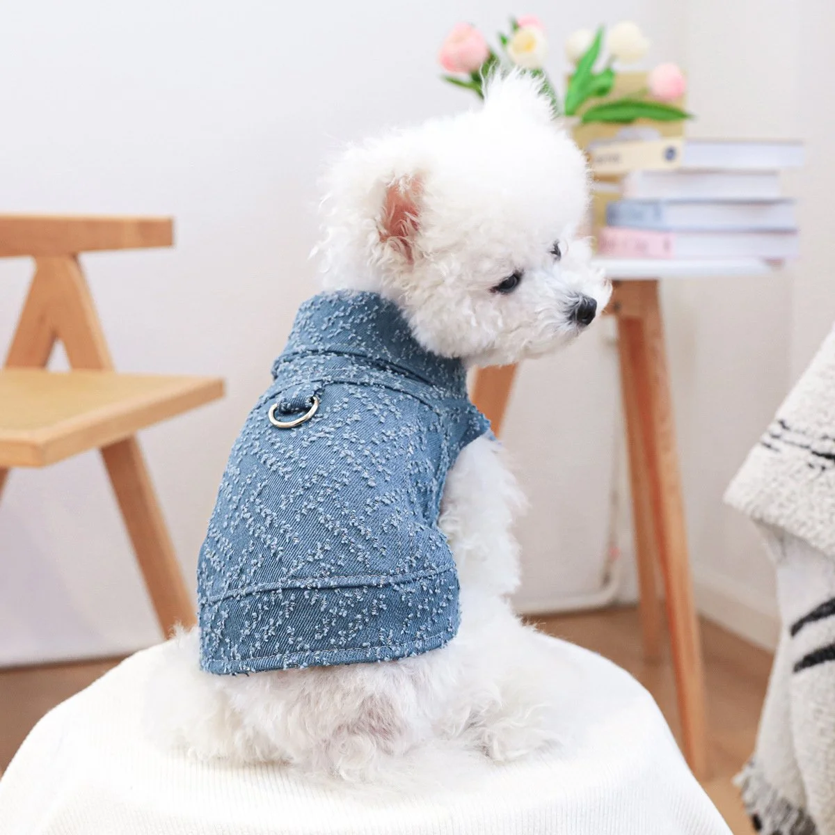 Denim Cowboy Vest for Cats & Small Dogs – Autumn/Winter Pet Outfit