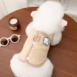 Cozy Dog Vest with Traction Loop – Warm Padded Cotton Coat