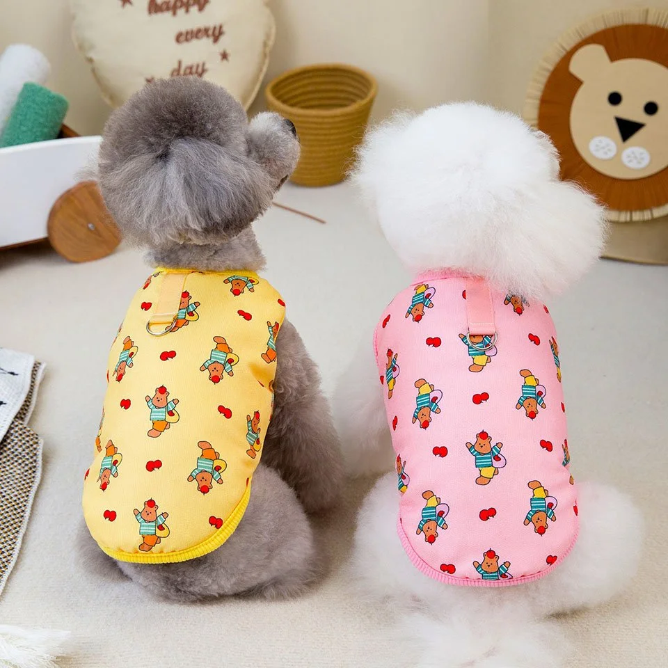 Bear Print Fall Dog Coat
