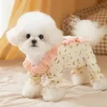 Animal Print Dog Pajamas – Warm Four-Legged Clothes for Small Dogs