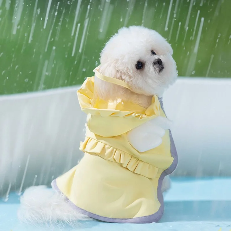 Small Dog Waterproof Raincoat with Hood – Lightweight All-Season Poncho