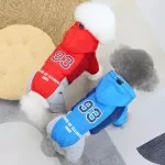 Sports Windbreaker Down Jacket Parka for Small & Medium Dogs - Warm Pet Jumpsuit