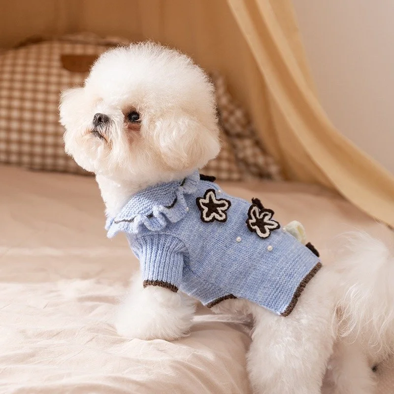 Cuddly Bear Knit Pet Sweater – Warm Clothes for Small & Medium Dogs
