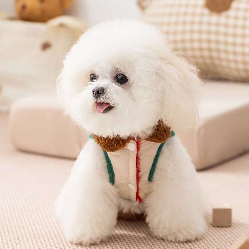 Warm Cartoon Down Jacket for Small to Medium Dogs