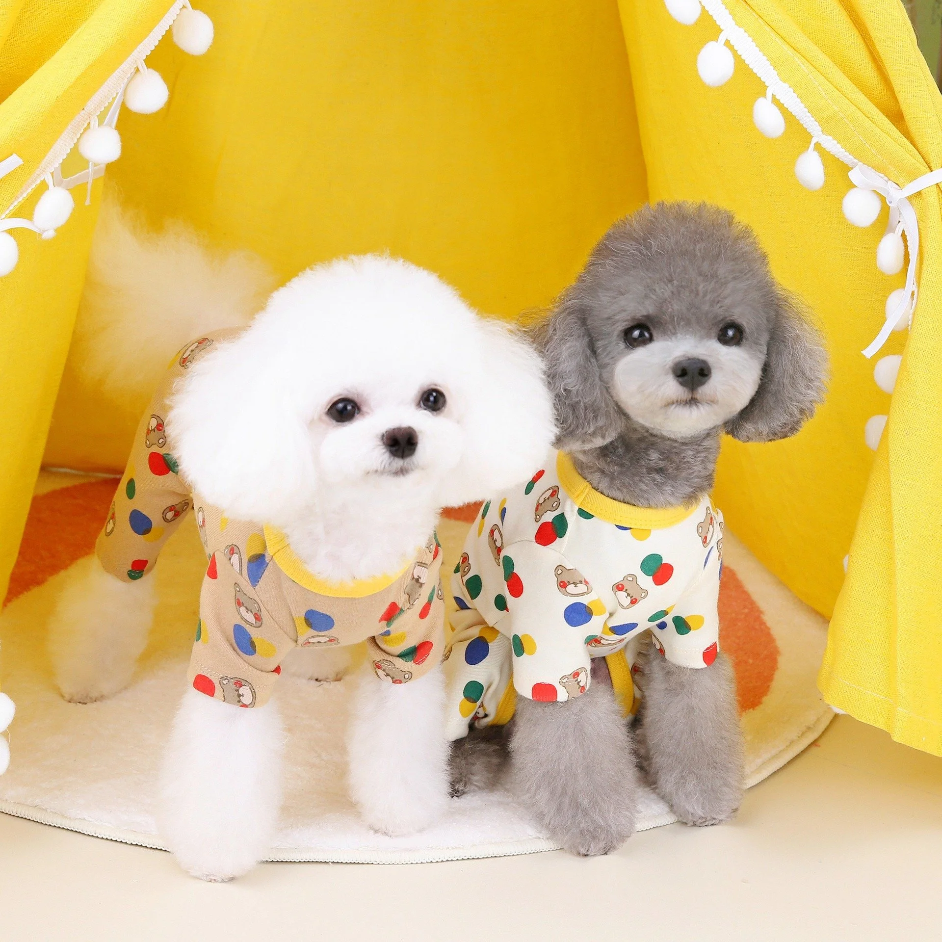 Cozy Bear Print Puppy Pajamas