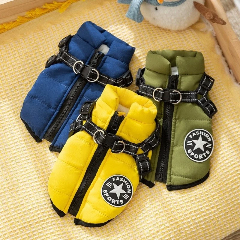 Warm Traction Vest for Small Dogs - Stylish Winter Clothing