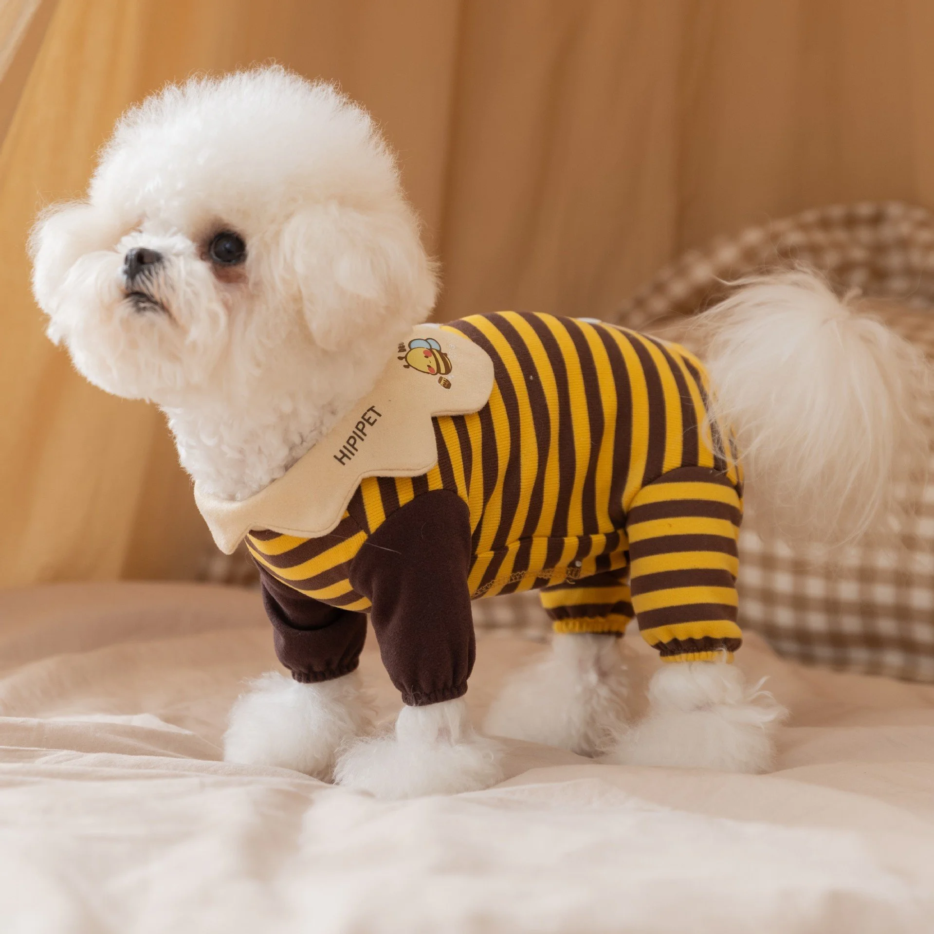 Autumn Striped Pet Jumpsuit Pajamas