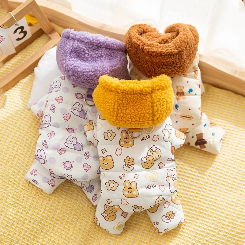 Warm Lamb Wool Patchwork Coat for Small Dogs & Cats