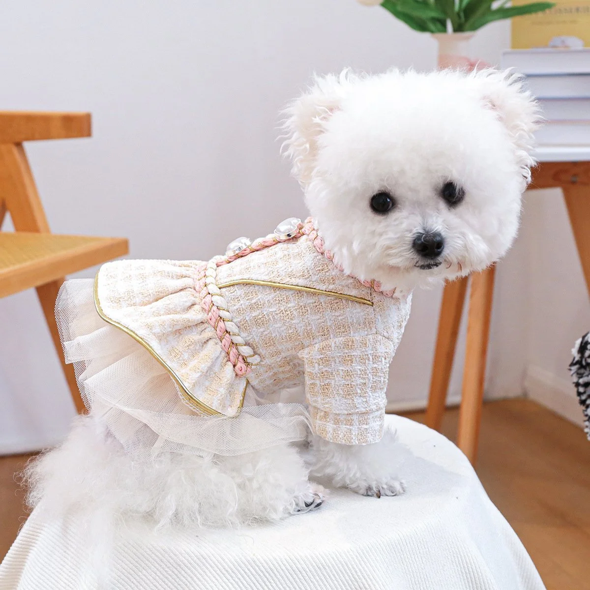 Cozy Woolen Pet Dress for Small Dogs & Cats