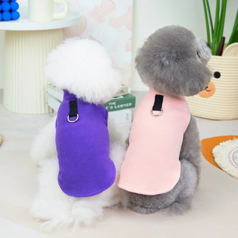 Warm Fleece Dog Hoodie – Cozy Pet Sweatshirt for Small Dogs