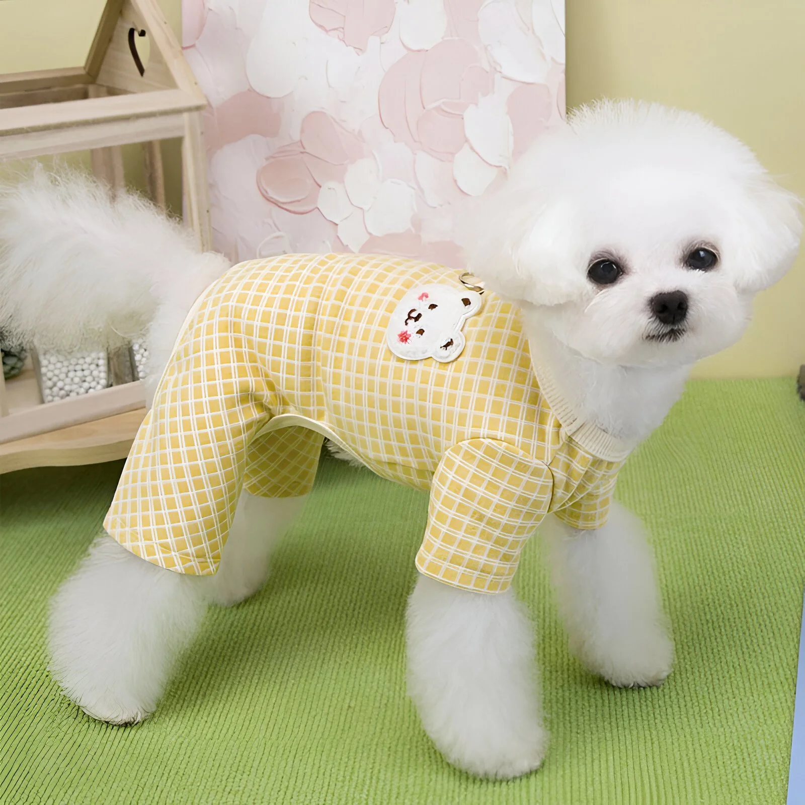 Plaid Dog Pajamas Jumpsuit for Small Dogs