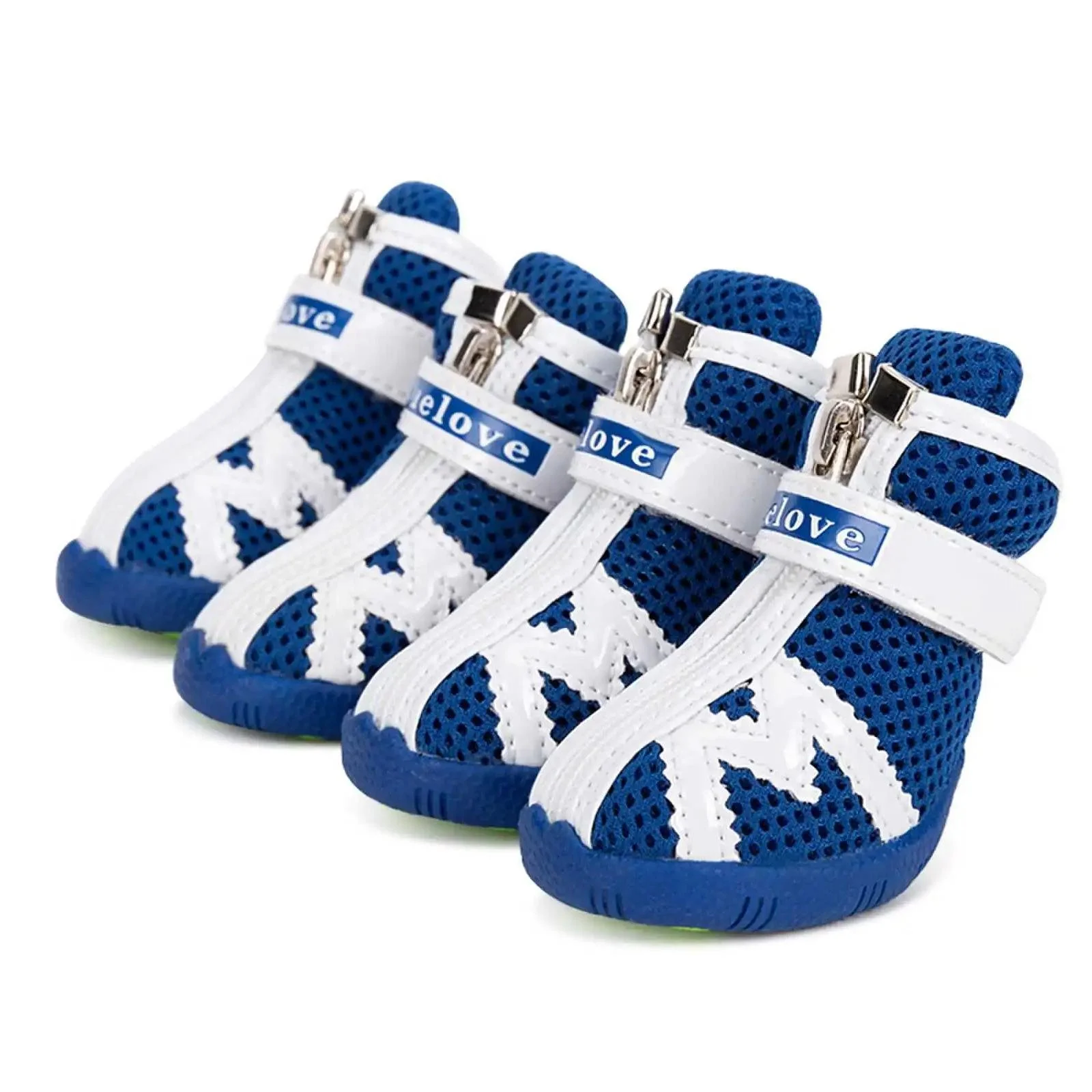 Waterproof Mesh Dog Boots with Reflective Anti-Slip Soles for Small Dogs