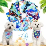 30pcs Adjustable Dog Bandanas Set – Fashionable Scarves for Small Dogs