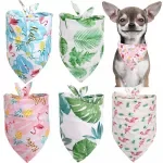 30PCS Dog Bandanas Bulk – Cotton Flamingo Kerchiefs for Small & Large Dogs