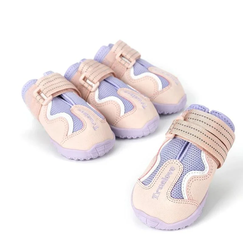Breathable Dog Shoes with TPR Sole Outdoor Protective Boots for All Breeds 4Pcs