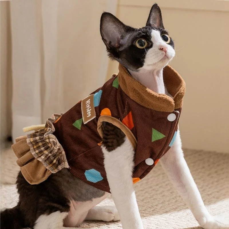 Vintage Western Style PU Leather Dog Dress - Stylish Pet Apparel