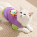 Cartoon Print Pet Hoodie - Warm & Cozy Outfit for Dogs and Cats