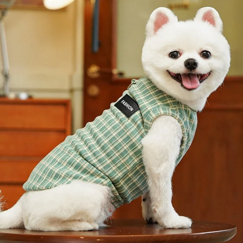 Luxury Plush Plaid Dog Hoodie