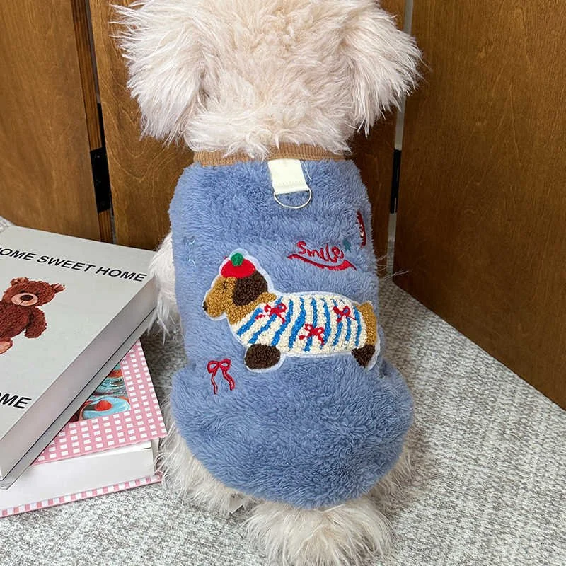Double-Sided Fleece Dog Hoodie