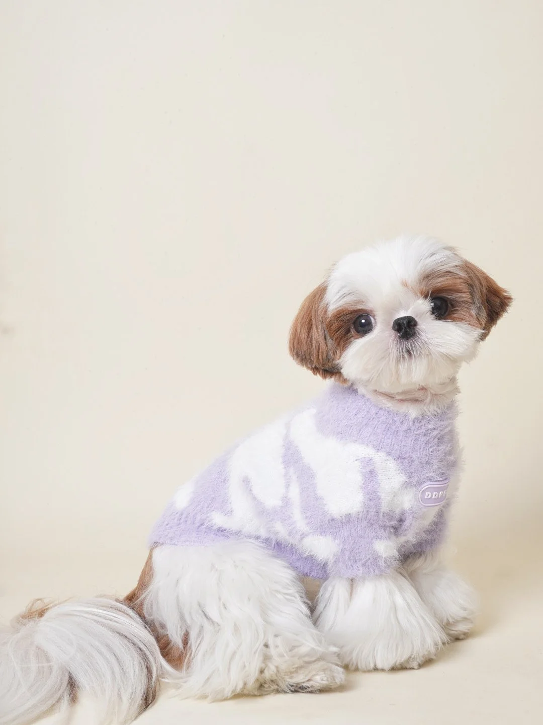 High Neck Plush Winter Dog Sweater