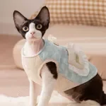 Winter Plaid Pocket Dog & Cat Vest Jacket – Warm Coat for Small Pets