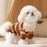 Winter Striped Lapel Vest Sweater for Small Dogs & Cats
