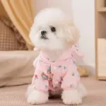 Puppy Rose Cotton Hooded Winter Coat for Small Dogs