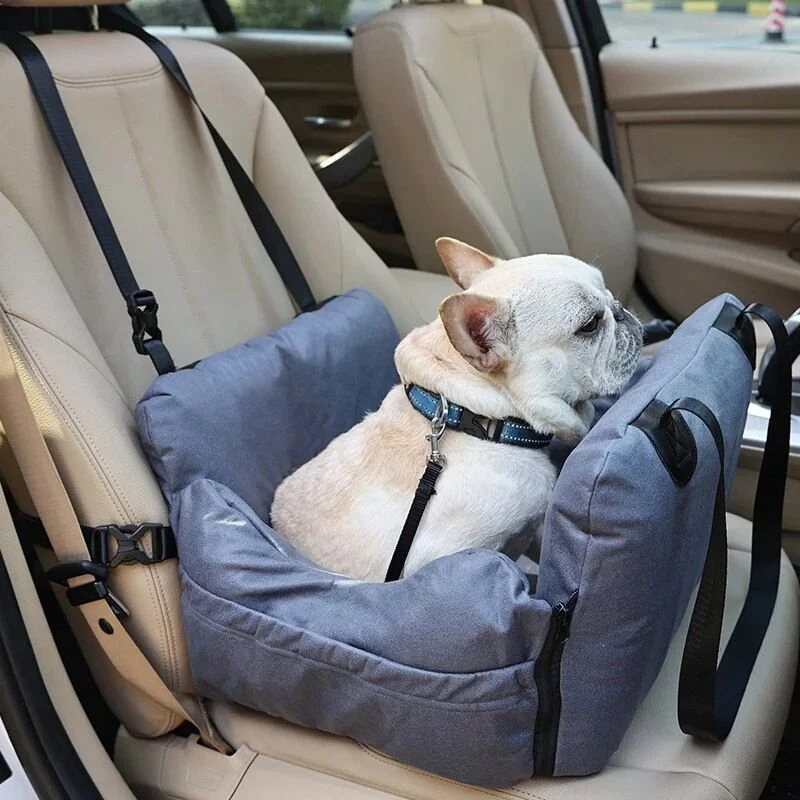 Deluxe Soft-Sided Pet Car Seat & Travel Bed for Cats and Dogs