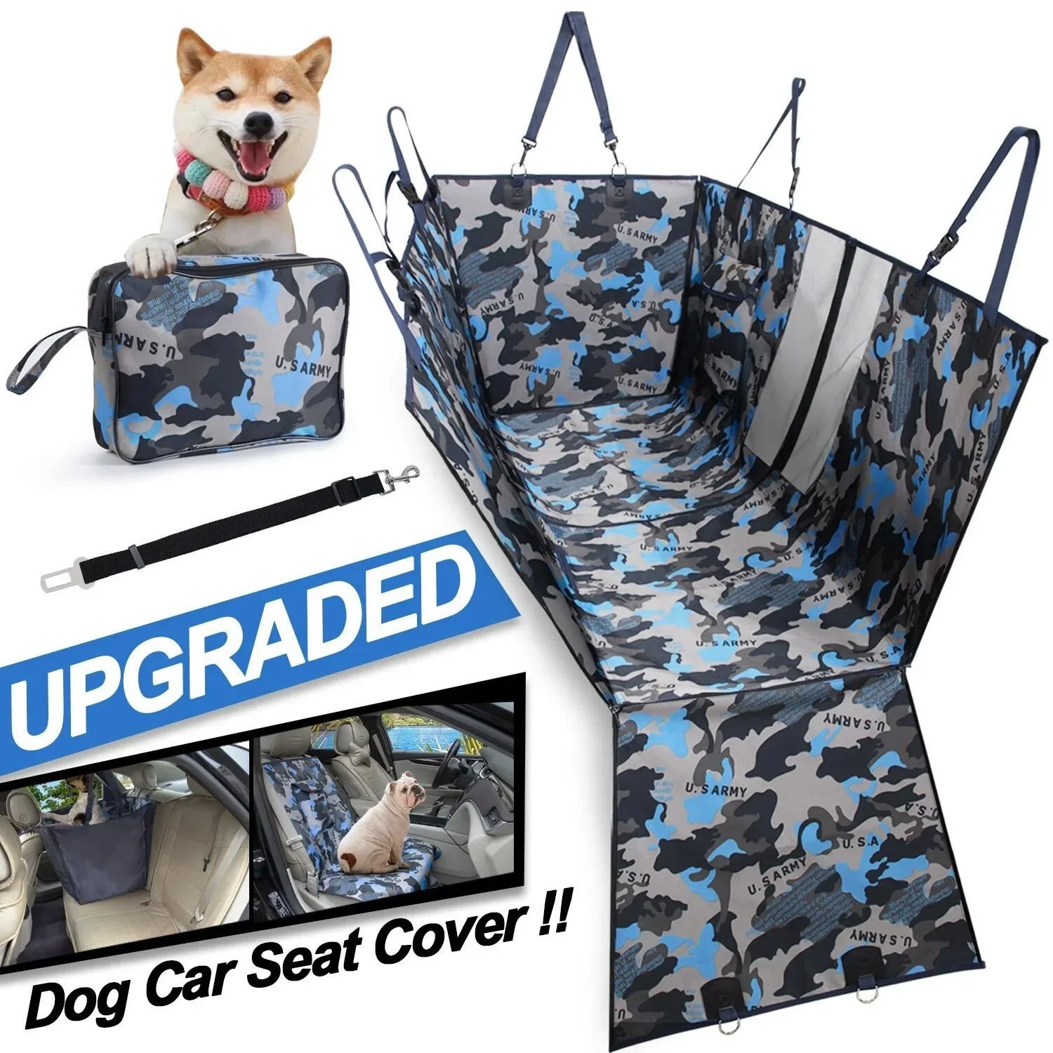 Deluxe Camo Dog Car Seat Cover