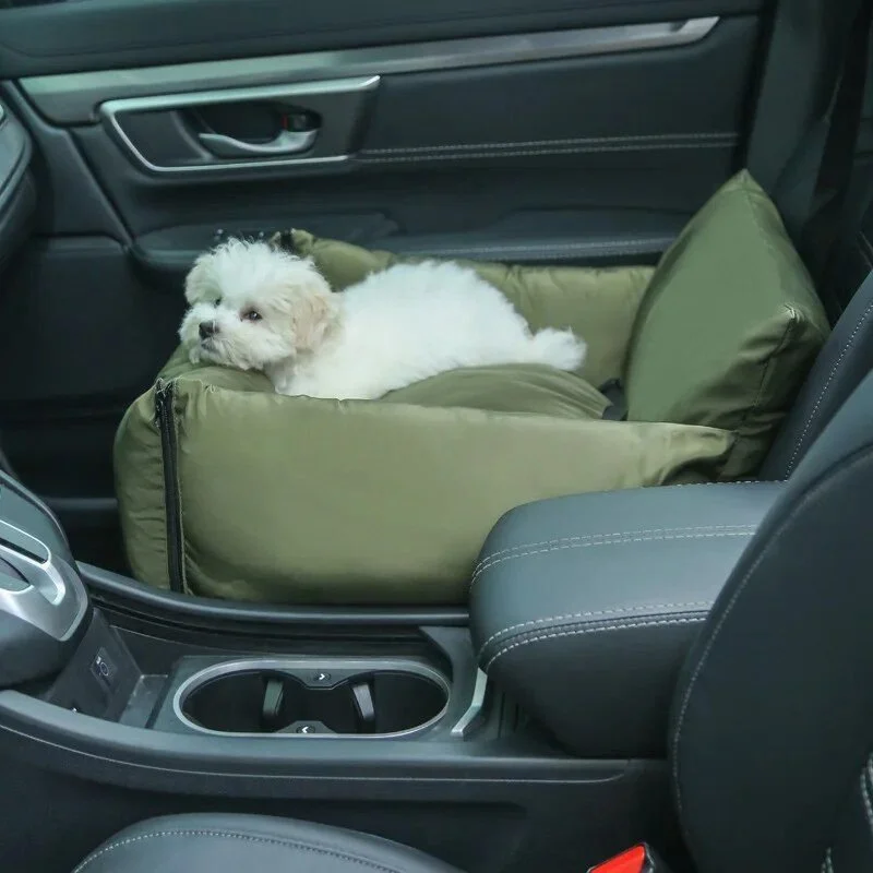 Luxury Washable Small Dog Car Seat & Booster with Safety Leash