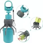 Compact Blue Poop Scooper: Portable 6-Claw Dog Waste Cleaner with Bag